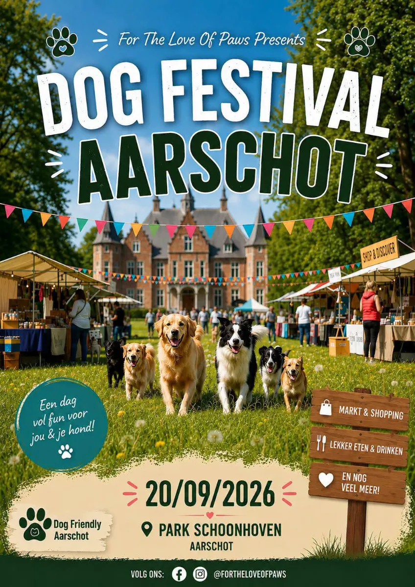 🐾  Am Sonntag, den 20. September finden Sie Hope for Dogs Europe auf dem Hundefestival in Aarschot! 🧡